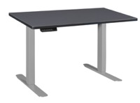 Esteem 48" Height Adjustable Power Desk - Grey/Grey