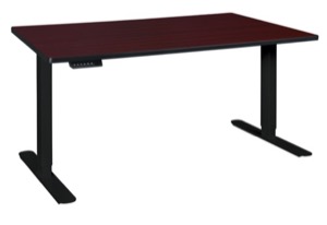 Esteem 72" Height Adjustable Power Desk - Mahogany