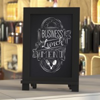 Canterbury - Vintage Wooden Tabletop or Wall Mount Magnetic Chalkboard - Black