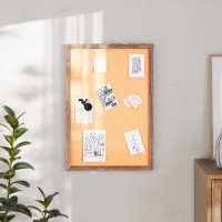 Camden - Commercial Rustic 20" x 30" Wall Mount Cork Display Board - Torched Brown