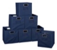 Niche Cubo Set of 12 Foldable Fabric Storage Bins - Blue