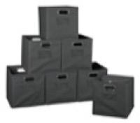 Niche Cubo Set of 12 Foldable Fabric Storage Bins - Grey