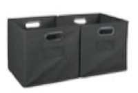 Niche Cubo Set of 2 Foldable Fabric Storage Bins - Grey