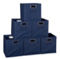 Niche Cubo Set of 6 Foldable Fabric Storage Bins - Blue