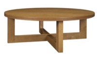 Chloe 37" Round Coffee Table - Medium Oak