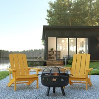 Outdoor Bundle - Adirondack Chairs, Fire Pit