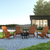 Outdoor Bundle - Adirondack Chairs, Fire Pit