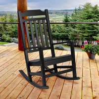 Winston - Black Poly Resin Rocking Chair - Black