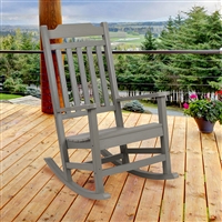 Winston - Gray Poly Resin Rocking Chair - Gray