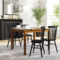 Henry - Traditional Style Commercial 47 Inch Dining Table for 4 - Brown Matte