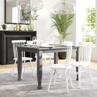 Grace - Traditional Style Commercial 47 Inch Dining Table for 4 - Antique Gray