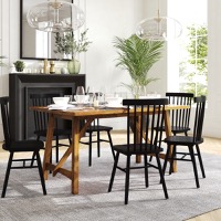 Everly - Traditional Style Commercial 60 Inch Dining Table for 6 & Trestle Base - Light Cappuccino
