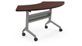 Flip-N-Go Training Table - Cresent 24" x 67"- HPL 3mm Edge