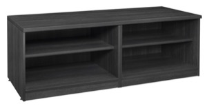 Legacy Double Open Shelf Low Credenza - Ash Grey
