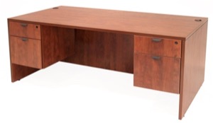 Regency Legacy Desk - 71" Straight-Front, Suspended Double Box / File Cabinets - 71" x 35"