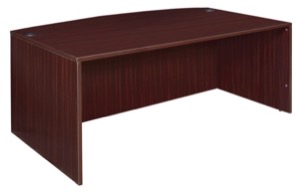 Legacy 71" Bowfront Desk Shell - Mahogany
