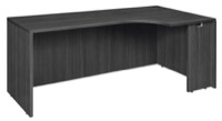 Legacy 71" Right Corner Credenza Shell - Ash Grey