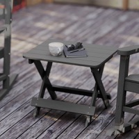 Halifax - Modern Folding Adirondack Side Table - Gray