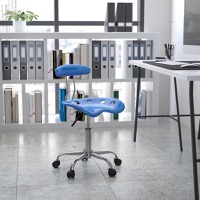 Elliott - Contemporary Task Office Chair - Bright Blue