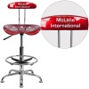 Bradley - Contemporary Draft Stool - Wine Red