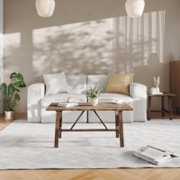 Eli - Farmhouse Trestle Style Coffee Table - Rustic Brown