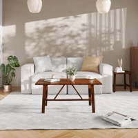 Eli - Farmhouse Trestle Style Coffee Table - Walnut
