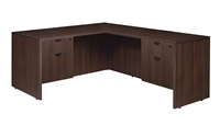 Regency Legacy Desk - 60" L-Shape, Double File Cabinets with 47" Return