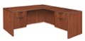 Legacy 66" Double Pedestal L-Desk with 47" Return - Cherry