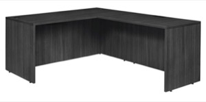 Legacy 60" L-Desk Shell with 47" Return Shell - Ash Grey