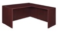 Legacy 60" L-Desk Shell with 47" Return Shell - Mahogany