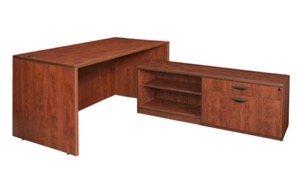 Legacy 66" Hi-Low L-Desk Shell - Cherry