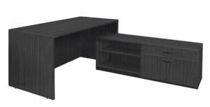 Legacy 71" Hi-Low L-Desk Shell - Ash Grey