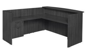 Legacy Single Pedestal Reception Desk - Ash Grey