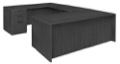 Legacy 71" Double Full Pedestal U-Desk - Ash Grey
