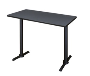Cain 48" x 24" Cafe High Top Table - Grey