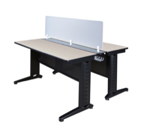 Fusion 48" x 24" Benching Sysem with Privacy Panel - Maple