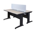 Fusion 72" x 24" Benching System with Privacy Panel - Maple