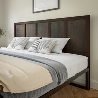 Oliver - Contemporary King Size Raised Panel Headboard - Dark Brown