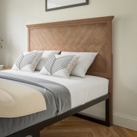 Fiona - Contemporary Full Size Herringbone Pattern Headboard - Light Brown