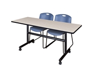 Kobe Flip-Top Mobile Training Table - 48" x 24"