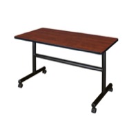 Regency Kobe 48 x 24 in. Flip-Top Training Nesting Table- Cherry