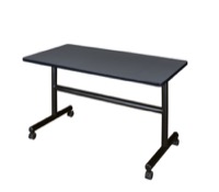 Regency Kobe 48 x 30 in. Flip-Top Training Nesting Table- Grey