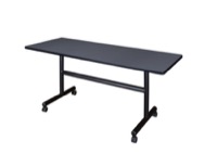 Regency Kobe 60 x 24 in. Flip-Top Training Nesting Table- Grey