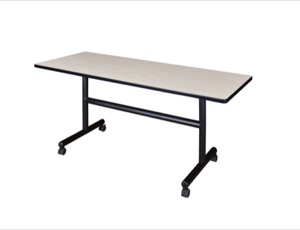 Kobe 60" Flip Top Mobile Training Table - Maple