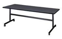 Regency Kobe 72 x 30 in. Flip-Top Training Nesting Table- Grey