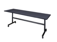Regency Kobe 84 x 24 in. Flip-Top Training Nesting Table- Grey