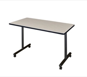 Kobe T-Base 42" x 24" Mobile Training Table - Maple