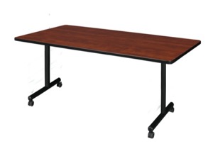 72" x 30" Kobe T-Base Mobile Training Table - Cherry