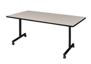 72" x 30" Kobe T-Base Mobile Training Table - Maple