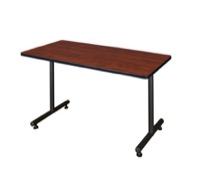 Regency Kobe 48 x 24 in. Steel T-Base Training Seminar Table- Cherry